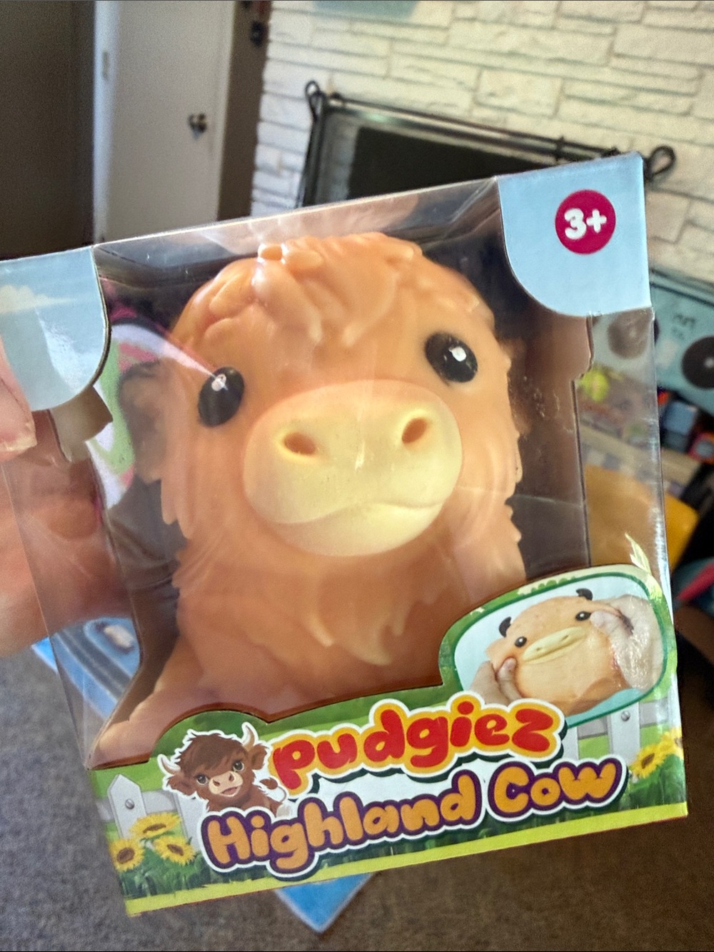 Highland Cow Kids Toy - Tan Plush Figure (3+)